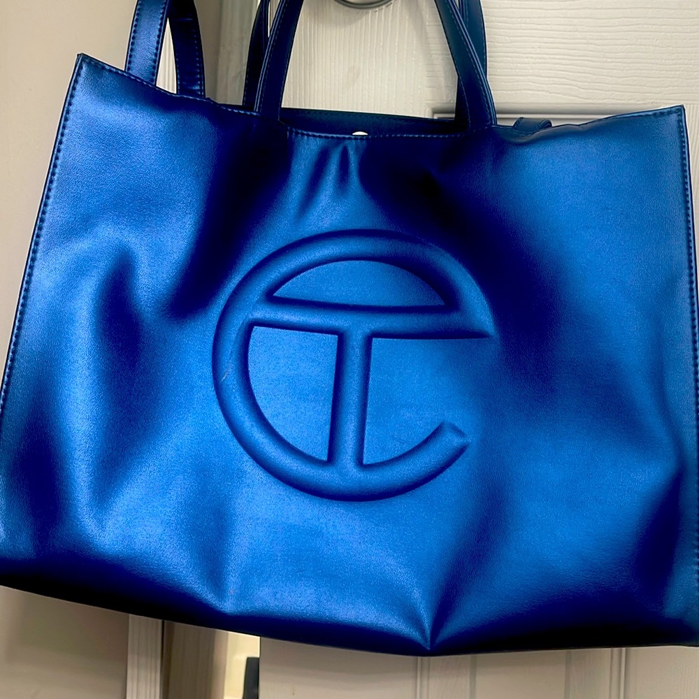 Telfar cobalt blue medium bag